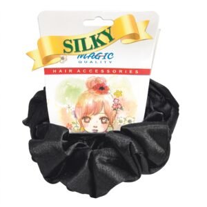 Silky Black Scrunchies 3-piece set on card from Magic Collection