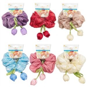 Colorful Murry Collection Hair Scrunchies with Pony Design