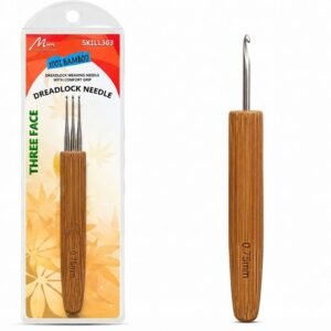 Murry Collection Three Face Dreadlock Weaving Needle 0.75mm in natural bamboo