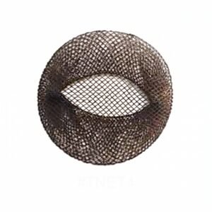 Thin brown hair net for securing hairstyles