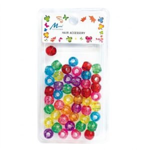 Assorted Jumbo Hair Beads in vibrant colours for creative hair styling