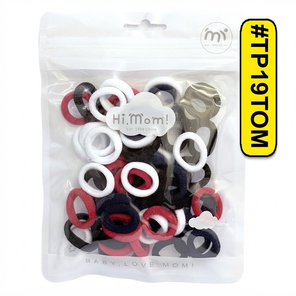 Hi Mom Tiny Hair Pony Tommy Colour assorted pack of 12 hair ties