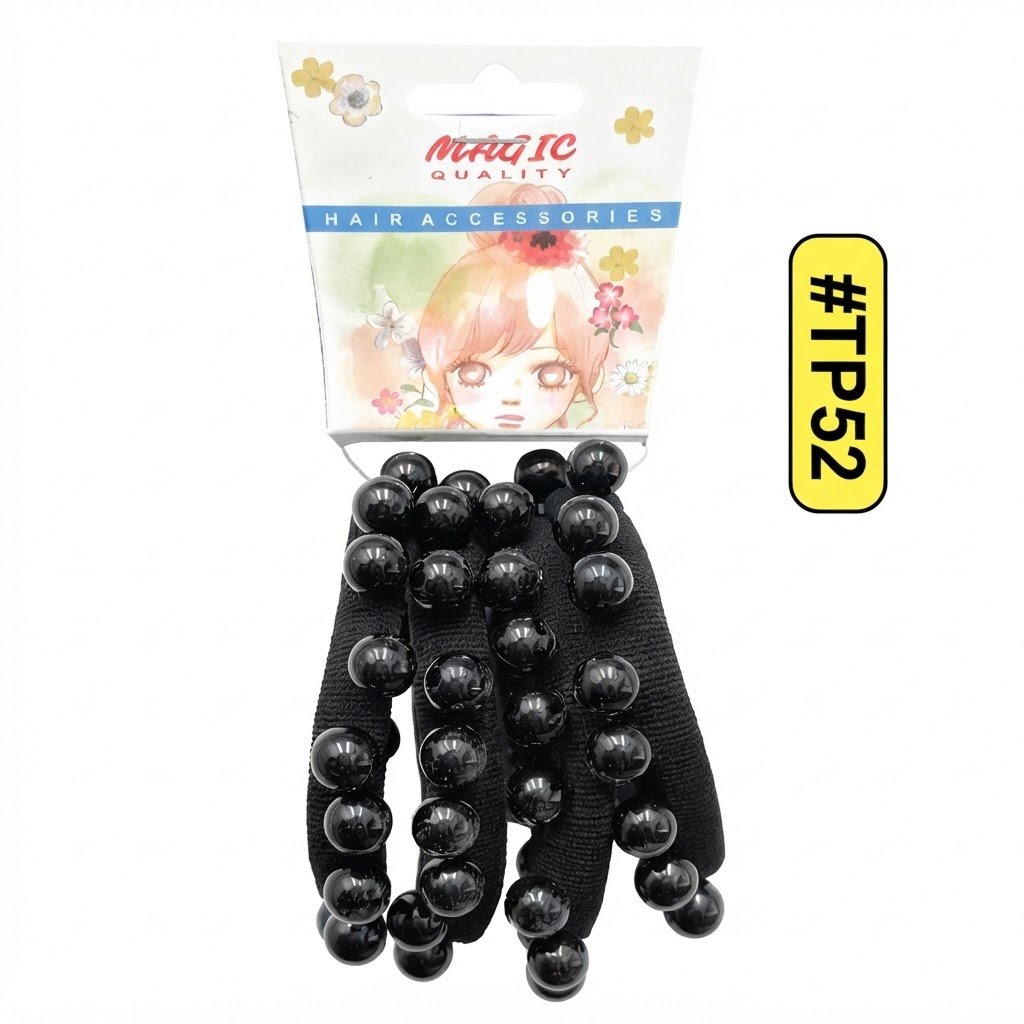 Magic Collection Black Hair Pony with Black Beads