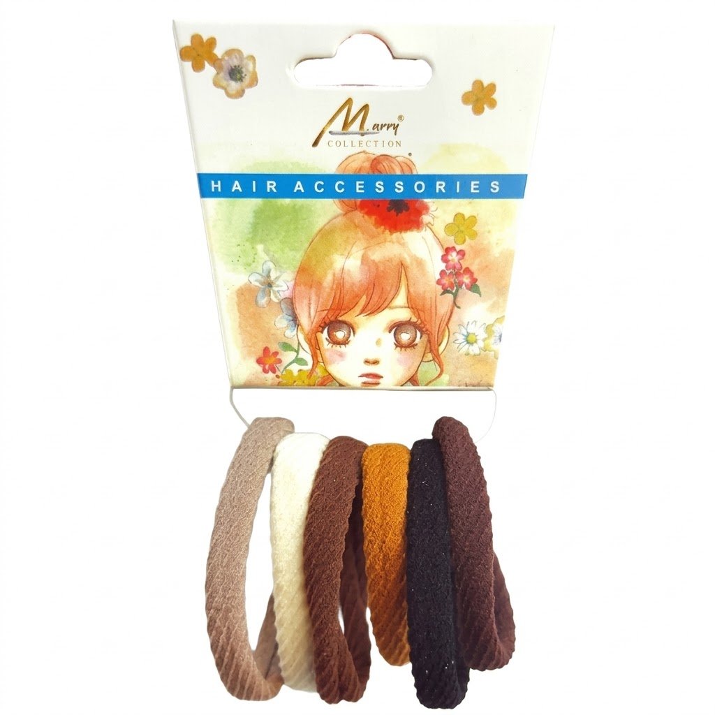 Murry Collection Brown Mix Colour Hair Pony Set of 6