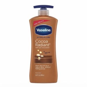 Vaseline Cocoa Butter Pump Lotion 600ml for moisturized, radiant skin