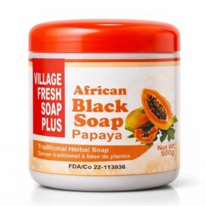 Village Fresh Soap Papaya 500g - African Black Soap