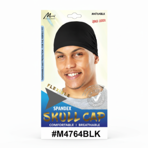 Spandex Skull Cap - Black (M4764BLK) | Comfortable, Flexible, Breathable