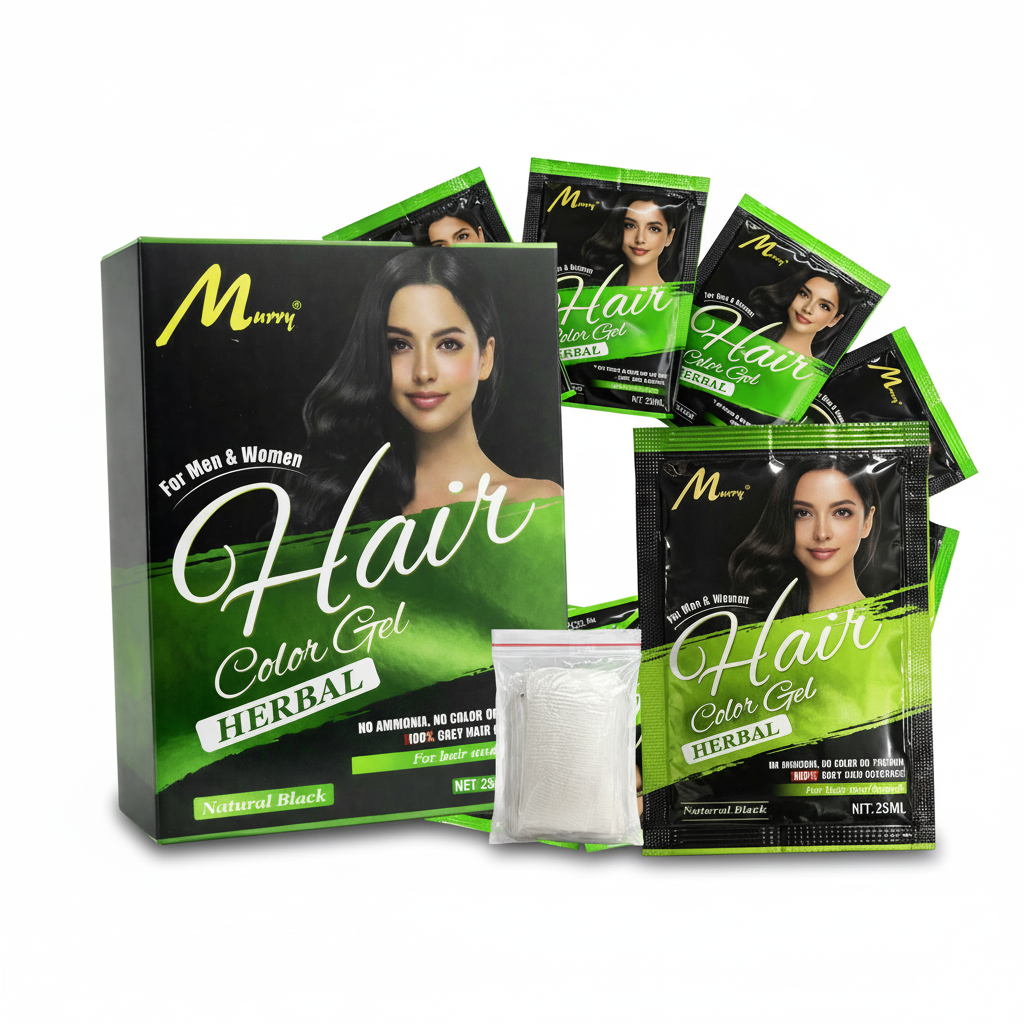 Murry Herbal Hair Color Gel Natural Black 25 ml #MGEL7