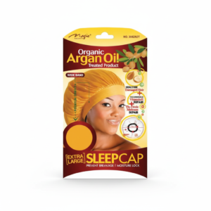 Organic Argan Oil Wide Band Sleep Cap - Extra Large - Black & Assorted Colors (#3002BLA & #3002AST)