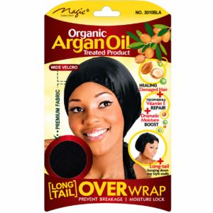 Organic Argan Oil Treated Long Tail Over Wrap Black #3010BLA