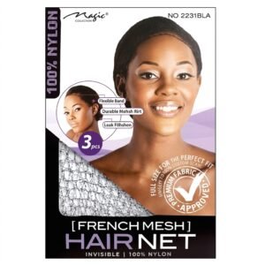French Mesh Hair Net Invisible 100% Nylon Black (#2231BLA)