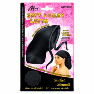 Pocket Bonnet Hair Cap Black - Hair Protection# M3999B