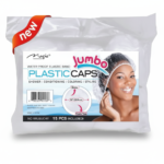 Jumbo Waterproof Elastic Band Plastic Caps - 15 pcs (#18051JCRY)