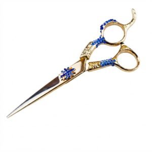 Professional Fancy Razor Scissor 6.5" with Elegant #407GOL