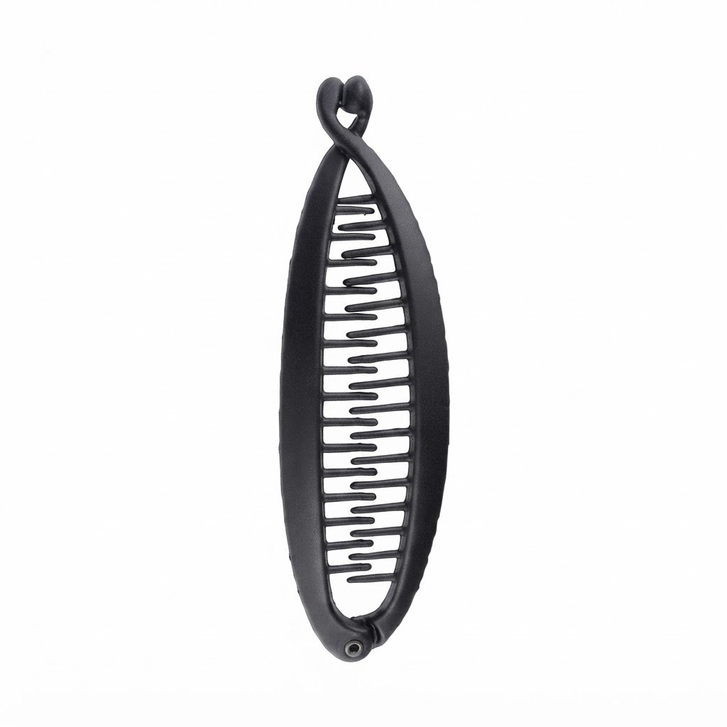 Classic Black Plastic Banana Hair Clip and Hair Styling #Z3023BLK