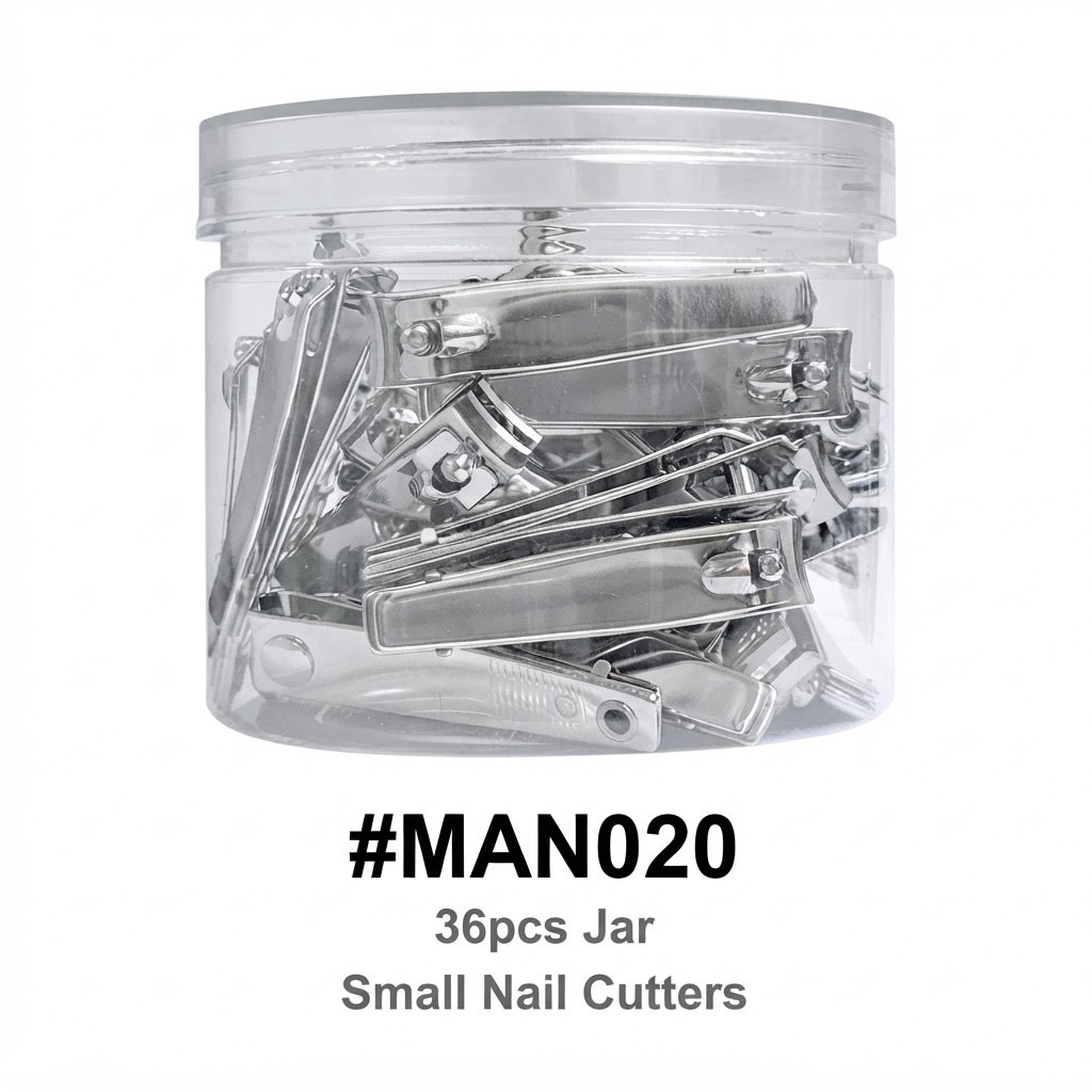 NAIL CLIPPER IN TUB SMALL 36Pcs JAR #MAN020