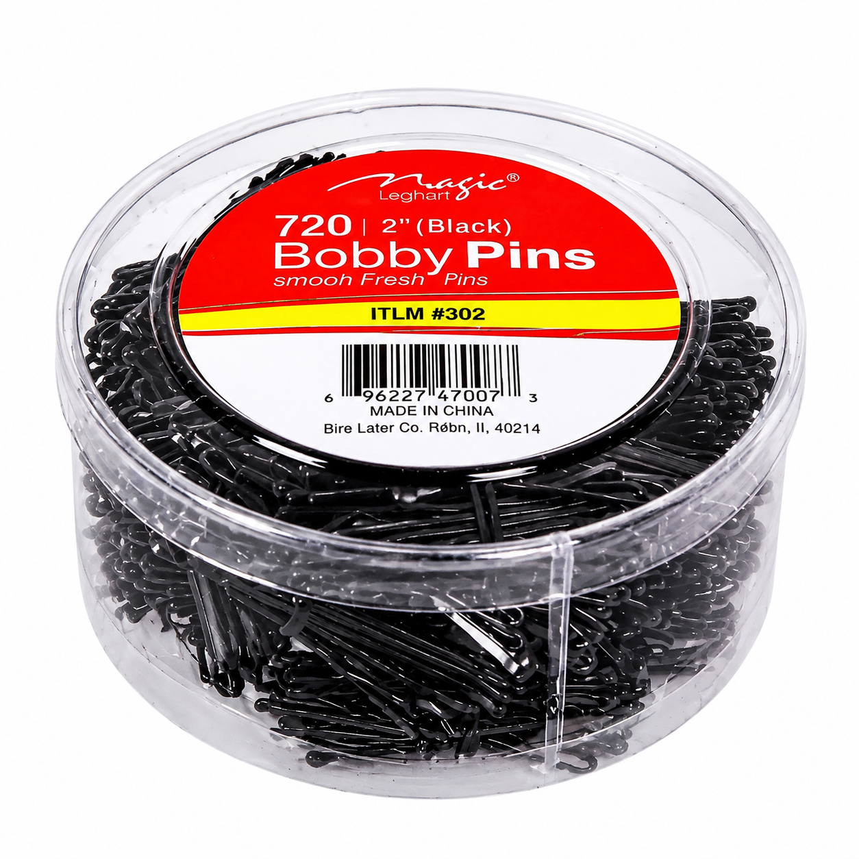 Magic Collection 2″ Hair Pins in Black with Jar #302