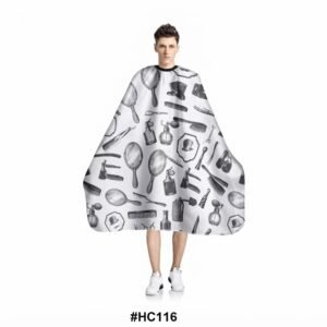 Professional Barber Cape in White for Salon Use #HC105WHI