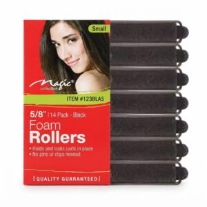 Magic Foam Roller Small Black for effortless heat-free styling