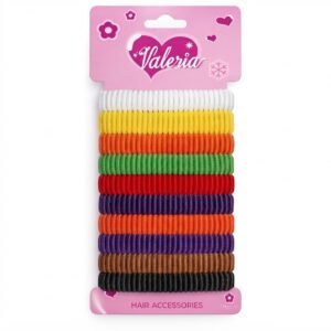 Valeria 10 pack small hair ponies in assorted colours