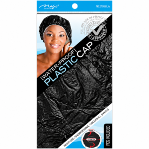 Magic Collection black shower cap set for hair protection