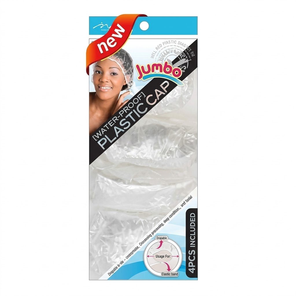 Magic Collection Clear Jumbo Shower Cap for Hair Protection