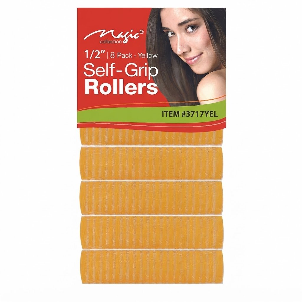 Magic Collection Self-Gripping Rollers in Yellow, perfect for effortless curls