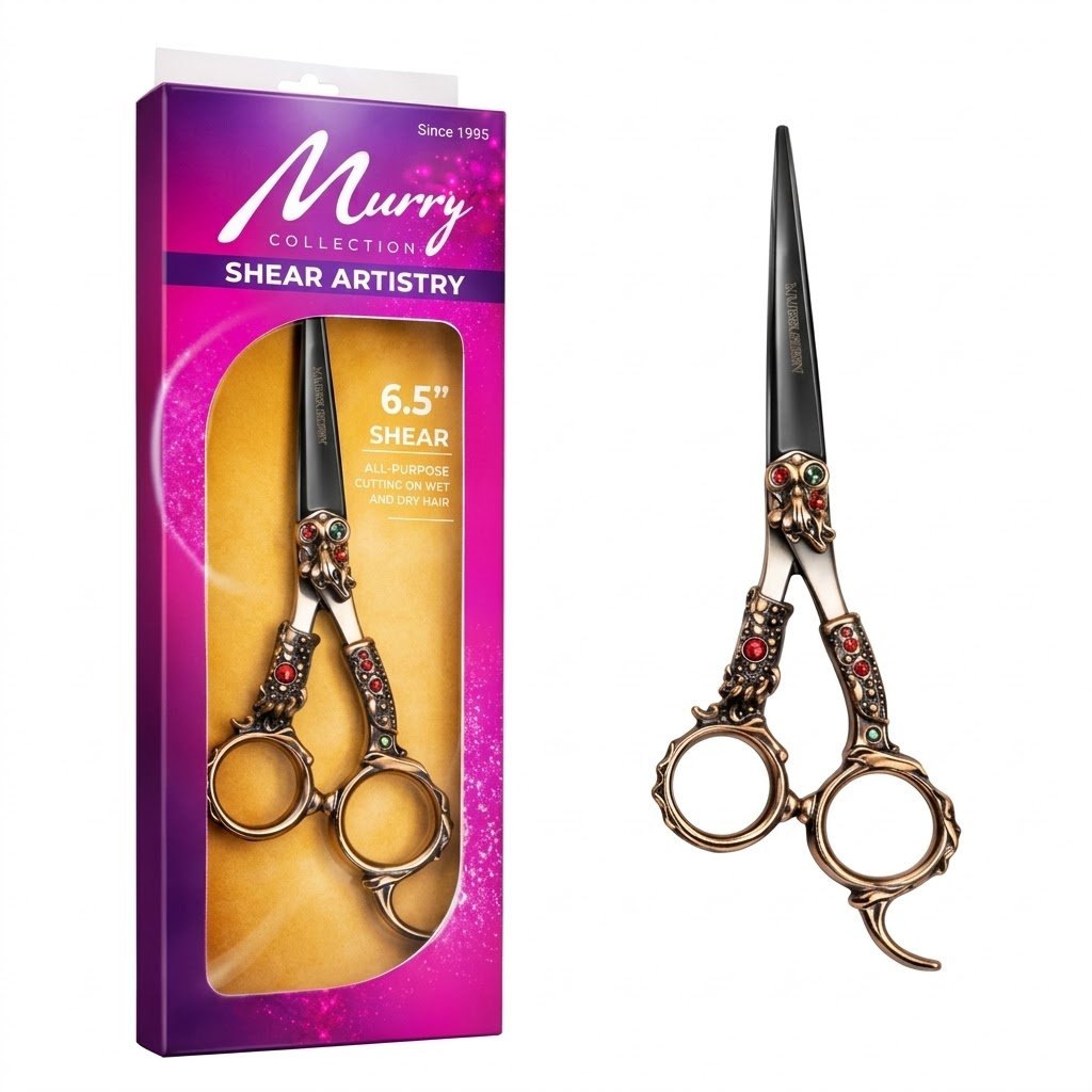 Murry Collection Professional Fancy Razor Scissor 6.5" for salon use