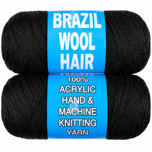 Brazilian Thread Black 80g for Knitting and Crafting
