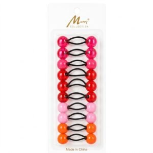 Murry Collection Hair Bubble Mix in pink colors with elastic bands