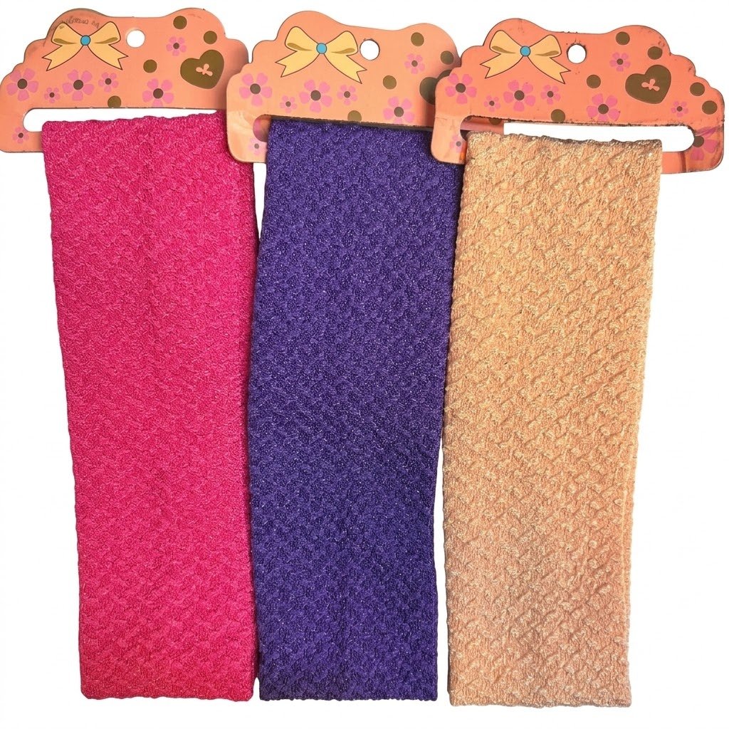 Head Bane 3-inch wide hair accessory in pink, purple, and beige