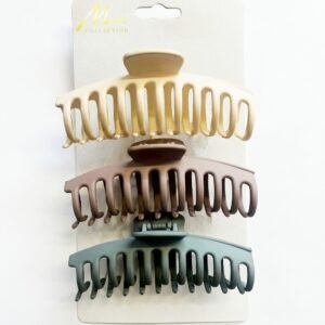 Murry Collection Large Matte Jaw Clips 3-Piece Set in various colors