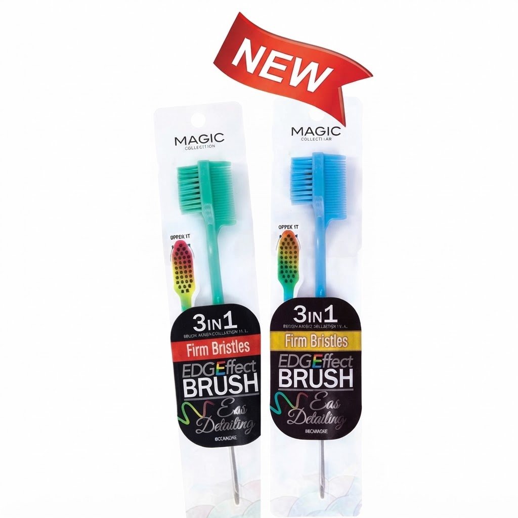 Magic 3 In 1 Hard Edge Brush for hair styling and smoothing