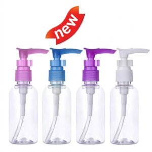 Small Travel Size Pump Bottle 4oz in Clear Plastic
