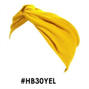 Bright yellow tie wide head band from Murry Collection