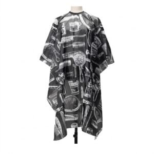 Murry Collection Black Barber Cape for salon use
