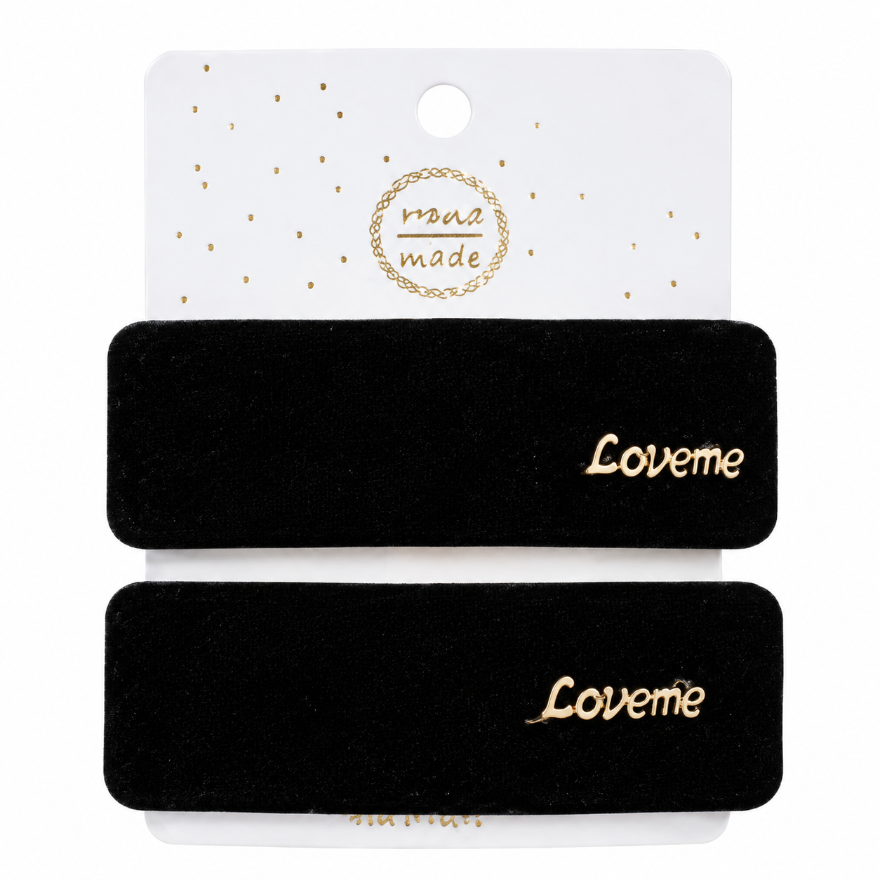 Loveme Velvet Hair Pins in Black for stylish hair styling