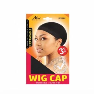 Murry Wig Cap 3-Piece Set in Black for Easy Wear