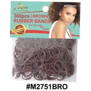 Murry Collection 300pc Brown Rubber Bands for Hair Styling