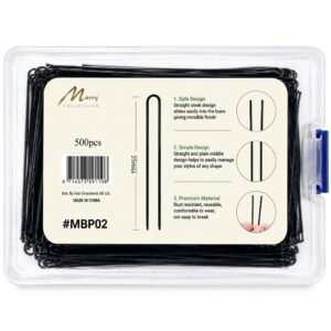 Murry Collection Straight Hair Pins 55mm 500pcs in a clear container