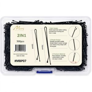 Murry Collection 2IN1 Straight Hair Pins with Ball Tip in Black