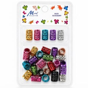 Colorful metal hair tube accessories from Merry Collection