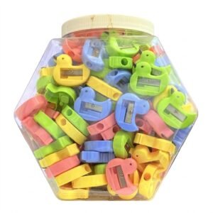Shopner Jar with 180 colourful hair clips for salon use