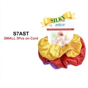Magic Quality Silky Mix Color Scrunchies 3pcs on Card