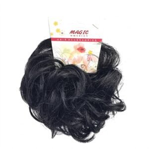 Magic Collection Jumbo Hair Scrunchy in Black for hair styling