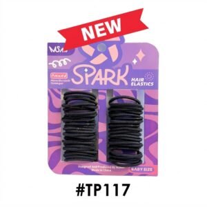 Tiny Black Pony Hair Elastics for Kids
