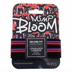 Msmp Bloom Black Hair Pony Pack - 20 pcs for secure styling