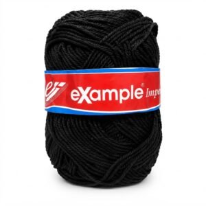eXample Acrylic Wool Black Pack of 12 pcs for crafting