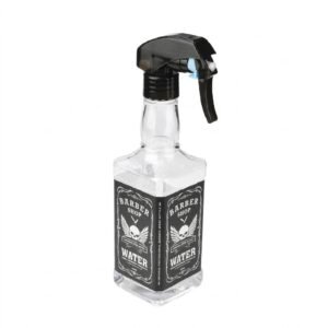 Clear 500ml water spray bottle with adjustable nozzle for styling