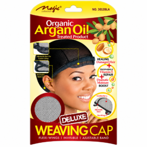 Organic Argan Oil Treated Deluxe Weaving Cap Black #3012BLA